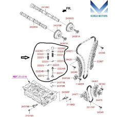 mobis camshaft valves springs g4ke engine hyundai kia 2007-20